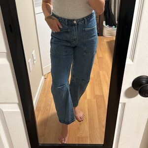 Steve Madden utility style barrel jeans